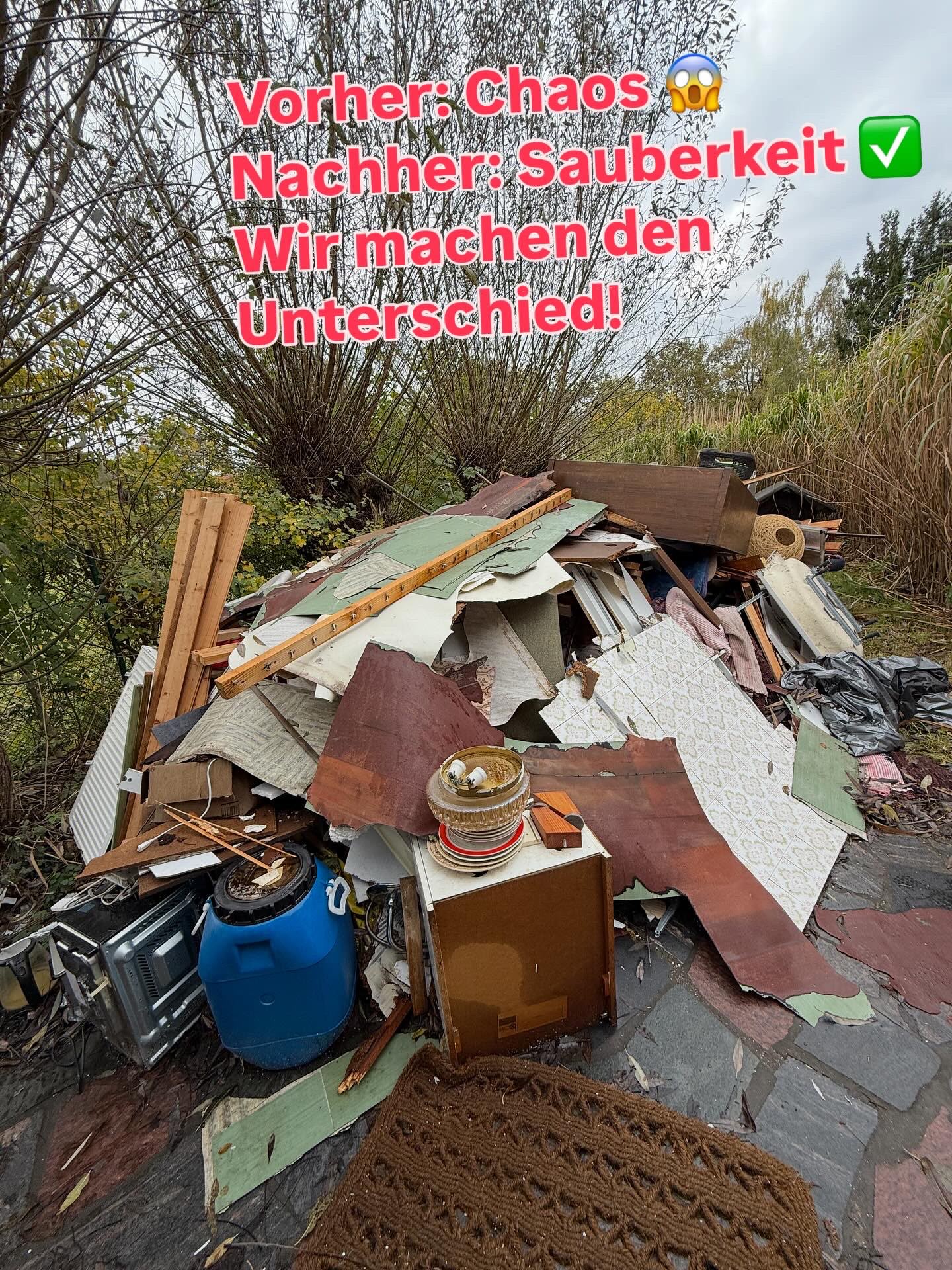 Vorher: Schuttberg